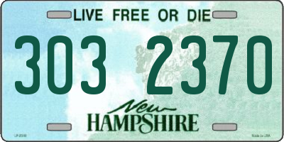 NH license plate 3032370