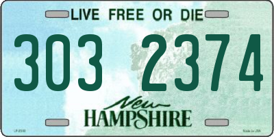 NH license plate 3032374