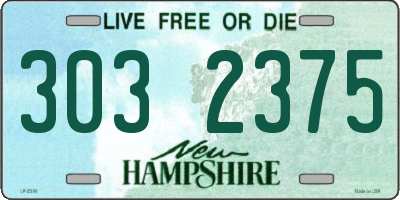 NH license plate 3032375