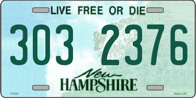 NH license plate 3032376