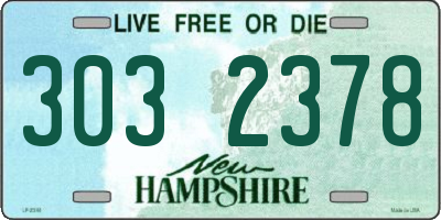 NH license plate 3032378