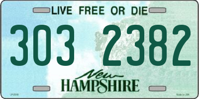 NH license plate 3032382