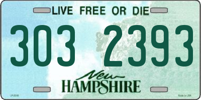 NH license plate 3032393