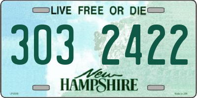 NH license plate 3032422