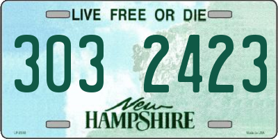 NH license plate 3032423