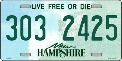NH license plate 3032425