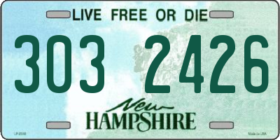 NH license plate 3032426