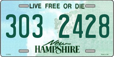 NH license plate 3032428
