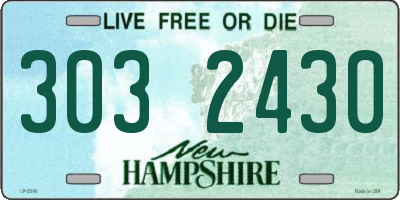 NH license plate 3032430