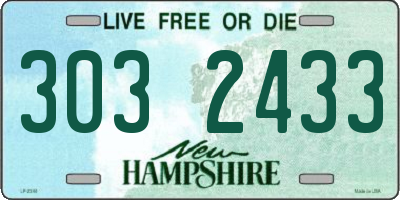 NH license plate 3032433