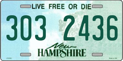 NH license plate 3032436