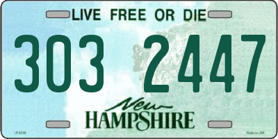 NH license plate 3032447