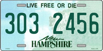 NH license plate 3032456