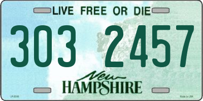 NH license plate 3032457