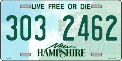NH license plate 3032462