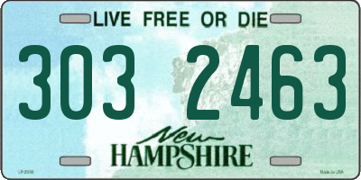 NH license plate 3032463