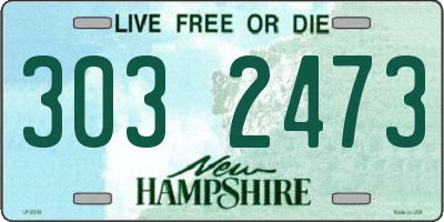 NH license plate 3032473