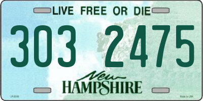 NH license plate 3032475