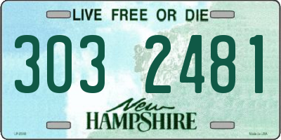 NH license plate 3032481