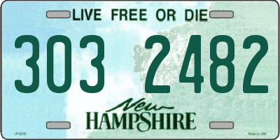 NH license plate 3032482