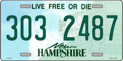 NH license plate 3032487