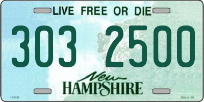 NH license plate 3032500