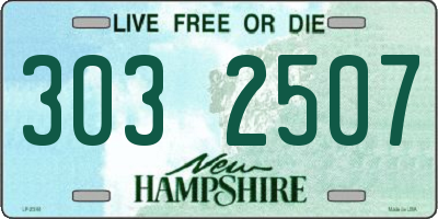 NH license plate 3032507