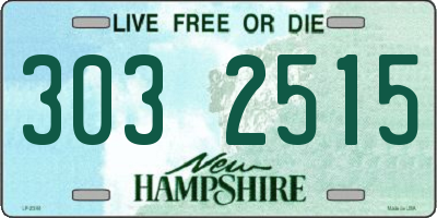 NH license plate 3032515