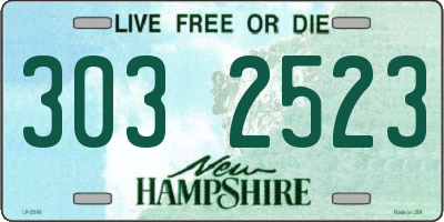 NH license plate 3032523