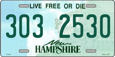 NH license plate 3032530
