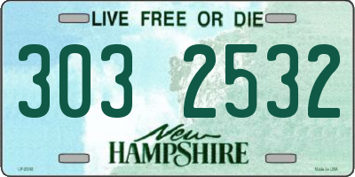 NH license plate 3032532