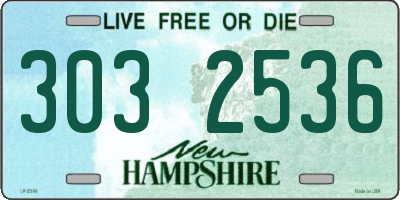 NH license plate 3032536