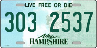 NH license plate 3032537