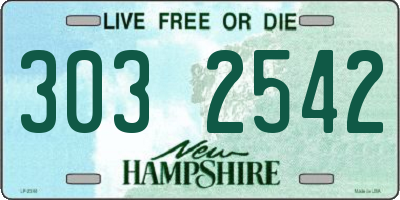 NH license plate 3032542