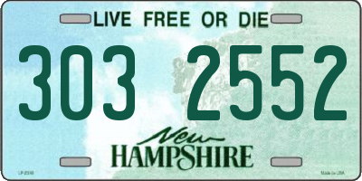 NH license plate 3032552
