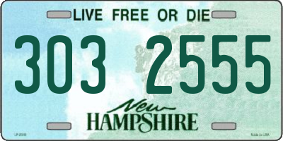 NH license plate 3032555