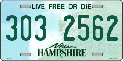 NH license plate 3032562