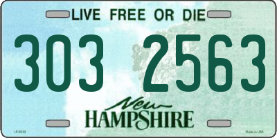 NH license plate 3032563
