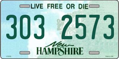 NH license plate 3032573