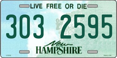 NH license plate 3032595