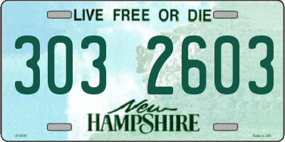 NH license plate 3032603