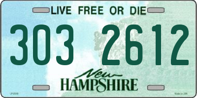NH license plate 3032612
