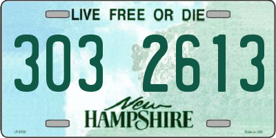 NH license plate 3032613