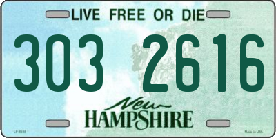 NH license plate 3032616