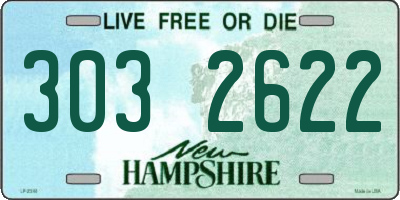 NH license plate 3032622