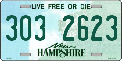 NH license plate 3032623