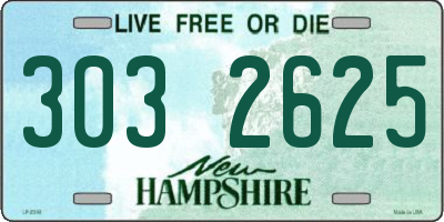 NH license plate 3032625