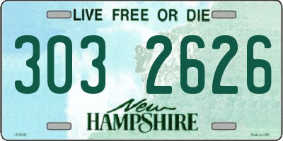 NH license plate 3032626