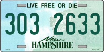 NH license plate 3032633