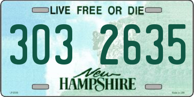 NH license plate 3032635